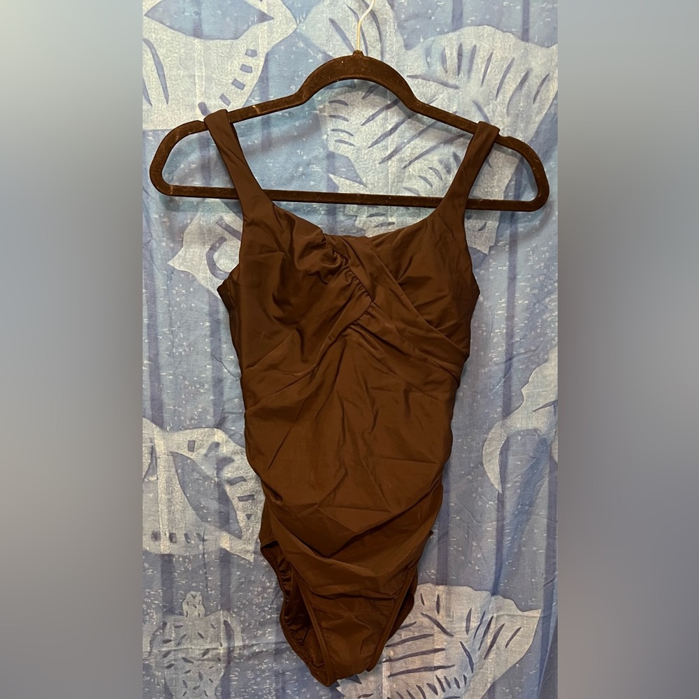 Lands' End Black One Piece Swimsuit Timeless Design